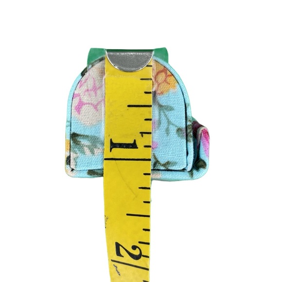 Retro Light Blue Floral Print Lipstick Holder With Mirror - Picture 17 of 17